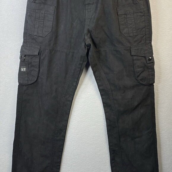 Golgota Mexico‎ Mens 36x32 Black Cargo Jogger Jeans Denim Pants Goth Skater Punk - Picture 1 of 13